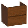 BRAUER Adore meuble sous-lavabo - 60x46x55cm - 2 tiroirs softclose - sans poignées - 1 découpe pour siphon - chêne massif - chêne à lames brun SW1198383