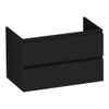 BRAUER Joy meuble sous-lavabo 80 2 tiroirs softclose - sans poignée - 1 découpe pour siphon - noir mat SW1201162