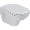 Duravit D-code - D-Code - PACK - hangtoilet - afmeting pack 565 x 400 x 450 mm - zonder spoelrand - met wc - softclose - wit SW104244