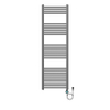 Belrad Elektrische Handdoekradiator - 160x50cm - 900W - aansluiting rechts - gunmetal SW1577190