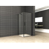 Wiesbaden Salone cabine met 1 draaideur 900 x 900 x 2000 x 8 mm nano helder glas/mat zwart SW545136