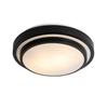 QAZQA Walden Plafondlamp - 2 lampen - IP44 - Rond - Zwart SW1470016