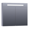 Saniclass Double face spiegelkast 80x70x15cm verlichting geintegreerd rechthoek 2 draaideuren Mat Grijs MDF SW371691 Saniclass Double face spiegelkast 80x70x15cm verlichting geintegreerd rechthoek 2 draaideuren Mat Grijs MDF SW371691
