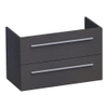 Saniclass Exclusive Line Small Meuble sous lavabo 80.2x39x50cm 2 tiroirs avec frein de chute MFC Black Diamond SW3084 Saniclass Exclusive Line Small Meuble sous lavabo 80.2x39x50cm 2 tiroirs avec frein de chute MFC Black Diamond SW3084