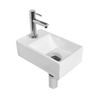 Best Design Wonder ensemble de lave-mains 29x18x9,5cm 1 trou de robinet à gauche avec robinet siphon et bonde céramique blanc SW27971