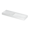 Ink united lavabo 140x11x45cm 2 trous pour robinetterie éviers porcelaine blanc mat SW207369