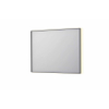 INK SP32 miroir - 100x4x80cm rectangulaire en cadre acier incl LED indirecte - chauffage - changement de couleur - dimmable et interrupteur - noir mat SW955851