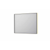 INK SP32 spiegel - 100x4x80cm rechthoek in stalen kader incl indir LED - verwarming - color changing - dimbaar en schakelaar - mat zwart SW955851