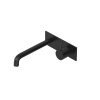 Hotbath Cobber Afbouwdeel ten behoeve van inbouw wastafelkraan - 18cm uitloop MBP - PVD - geborsteld zwart SW1246760