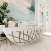 MONDIAZ HOLM DESIGN Baignoire autoportante - 180x85cm - Army / Talc SW1172795