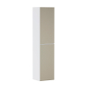 Hansgrohe Xevolos E Armoire haute - 176x40x37cm - 2 portes - façade patterned bronze - push to open - charnière à droite - matt white SW995466