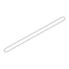 Sealskin Hooked barre de stabilisation pour montage perpendiculaire sur le verre avec le mur à une distance de 980 mm finition argent brillant SW696355
