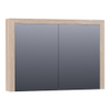 BRAUER Rise spiegelkast – 99x70x15 cm – zonder verlichting – 2 deuren, dubbelzijdige spiegeldeuren – Eiken wit SW223489