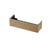 INK Wastafelonderkast - 140x45x37.6cm - 1 lade - push to open - met rechte opdekfronten - MDF - Ash grey SW639906