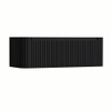 H&R Badmeubelen Juice Wastafelonderkast - 120x45x40cm - linkerhoek afgerond - 3D-front - 1 lade - geïntegreerde greep - zwart mat SW1259912