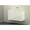 Qisani Slim badmeubelset 100x40x62 zonder spiegel met softclose wit hoogglans 0 kraangaten SW397973 Qisani Slim badmeubelset 100x40x62 zonder spiegel met softclose wit hoogglans 0 kraangaten SW397973