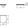 Ideal standard Tesi abattant de WC slim softclose blanc SW651717