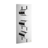 Crosswater MPRO ensemble encastré robinet de douche thermostatique vertical 2 robinets d'arrêt partie apparente chrome SW385414