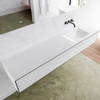 Mondiaz Lagom Meuble avec 2 tiroirs 190x30x45cm vasque Cloud droite sans trous de robinet Solid Surface Urban SW409298