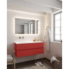 Mondiaz VICA ensemble de meuble de salle de bain - 120cm - meuble sous-vasque fire - 2 tiroirs - lavabo cloud gauche - sans trou de robinet - miroir LED - version XL 60cm de haut SW1097992