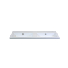 HR badmeubelen Djazz Lavabo - 121x45,5x4cm - 0 trous de robinet - 2 cuves - céramique blanche SW235618