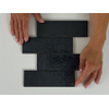 ÉCHANTILLON Terravito Nocino Carrelage mural - 6x18.6cm - Mercury brillant (anthracite) SW1221413