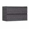 HR meubles de salle de bain Infinity meuble sous lavabo - 90x44.8x55cm - 2 tiroirs - sans poignée - wengé SW872624