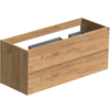 Thebalux Type meuble bas 120x45x50cm 2 découpes 2 tiroirs softclose Sans poignée MDF/panneau de particules oak grain SW717203