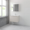 Bruynzeel Matera badmeubelset 56.5x80x50cm 1 kraangat 1 wasbak 2 lades met spiegelkast met softclose composite kasjmier grijs SW384433 Bruynzeel Matera badmeubelset 56.5x80x50cm 1 kraangat 1 wasbak 2 lades met spiegelkast met softclose composite kasjmier grijs SW384433