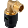 Geberit Pushfit Overgangsbocht buitendraad messing 25x1 - 90 graden 0730376