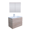 Adema Looks Badmeubelset 60x45.5x58cm met overloop en spiegelkast hout SW476727 Adema Looks Badmeubelset 60x45.5x58cm met overloop en spiegelkast hout SW476727