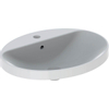 Geberit Variform opbouwwastafel ovaal 60cm 1 kraangat tect wit SW422193 Geberit Variform opbouwwastafel ovaal 60cm 1 kraangat tect wit SW422193