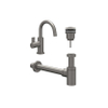 IVY Pact Fonteinset - opbouw - draaibare uitloop - always open plug - Geborsteld metal black PVD SW1031674