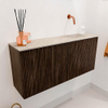 Mondiaz JOYA-DLUX 90cm toiletmeubel - kleur Walnut - Wastafel FAYE positie Rechts Zonder kraangat kleur Frappe. SW1422326