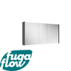 FugaFlow Eccelente Arredo spiegel badkamer spiegelkast - 120x63x16cm -inclusief zijpanelen - mat antraciet - Black Friday - SW1124070