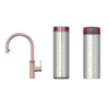 Quooker BE Flex Round kokendwaterkraan - draaibare & uittrekbare uitloop - PRO3 incl. Cube reservoir - Warm / kokend / bruisend / gefilterd water - rosé koper SW976929