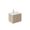 Crosswater Limit Badkamermeubelset - 60x45x45cm - 1 lade - keramieken wastafel - modern oak/anthracite (hout) SW1126220