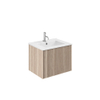 Crosswater Limit Ensemble meuble salle de bains - 60x45x45cm - 1 tiroir - vasque en céramique - Modern Oak/Anthracite SW1126220