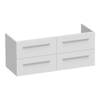 Saniclass Exclusive Line onderkast 119x45.5x50cm hangend met 4 softclose lades 2 sifonuitsparingen MDF hoogglans wit SW3089 Saniclass Exclusive Line onderkast 119x45.5x50cm hangend met 4 softclose lades 2 sifonuitsparingen MDF hoogglans wit SW3089