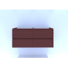 H&R Badmeubelen Infinity Wastafelonderkast - 120x44.8x55cm - 3D-front - 4 lades - sifonuitsparing rechts - greeploos - terra mat SW873487