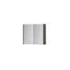 INK SPK1 Spiegelkast - 70x14x60cm - 2 deuren - dubbelzijdige Spiegel - schakelaar en stopcontact - MDF lak Mat beton groen SW493525