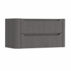 H&R Badmeubelen Juice Meuble sous lavabo - 100x45x50cm - coins arrondis - 2 tiroirs - poignée intégrée - Wengé SW1489805