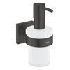 GROHE Start Cube QuickFix Zeepdispenser - 160ml - met houder - mat glas - matte black SW1126274