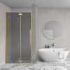 Aqua Vista Oria Linea porte de niche - 80x200cm - incl. kit de montage - verre fumé - or brossé SW1428257