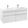 Villeroy en boch Venticello wastafelonderkast 125.3x59cm 4x lade glossy wit GA43365 Villeroy en boch Venticello wastafelonderkast 125.3x59cm 4x lade glossy wit GA43365