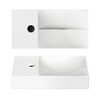 Clou Vale fontaines céramique fontaine 38x19x7cm trou de robinet à gauche Blanc mat SW451448