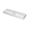 Ink Momento lavabo - 140x45x9cm - double vasque - 2 trous - polystone - blanc brillant SW68643