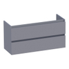 BRAUER Joy Meuble sous-lavabo peu profond - 100x39x50cm - 2 tiroirs softclose - sans poignées - 1 découpe pour siphon - gris mat SW1201208