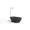 Gardentub buitendouche - tuinslangaansluiting - 165cm - geborsteld goud SW1075482