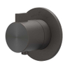 IVY Tribe Partie apparente - pour mitigeur thermostatique encastré - symmetry - rosace ronde - inox 316 - noir carbone brossé PVD SW1030960